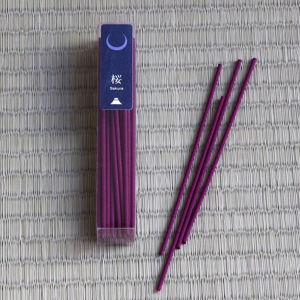 Asayu Japan Low Smoke Incense Sticks 40g Japan Scent Set Green Tea and Sakura Cherry Blossom