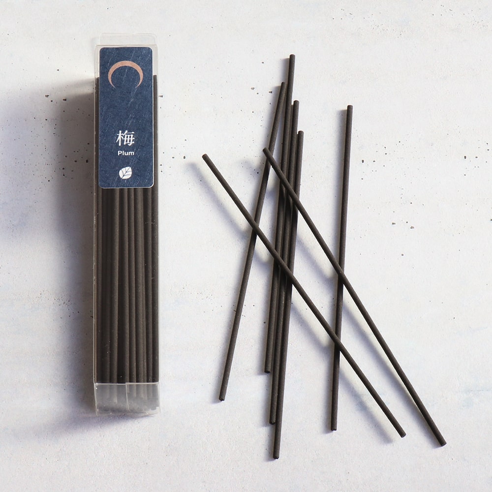 Asayu Japan Low Smoke Incense Sticks 40g Nature Scent Set [ Plum and Agarwood ]