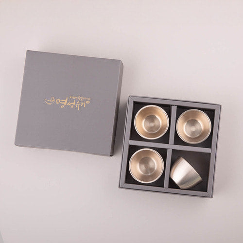 Bangjja Brass Soju Cup - Cheongchun (Set of 4) - view 3