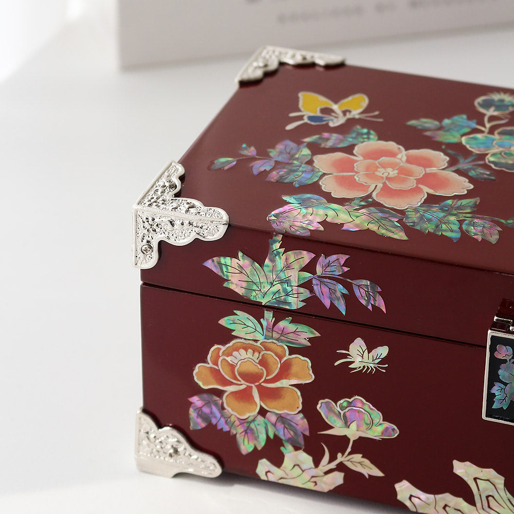 Najeon Mother-of-Pearl Jewelry Box - Peony (VI) - view 3
