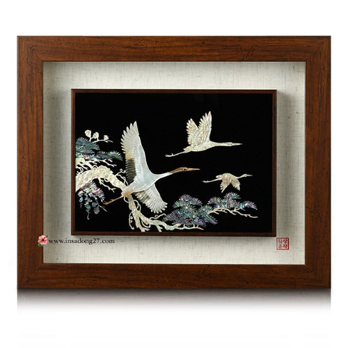 Najeon Mother-of-Pearl Mother-of-Pearl Frame - Crane & Pine