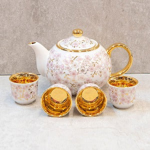Korean Porcelain Ritual Wine Set - Plum Blossom - view 2