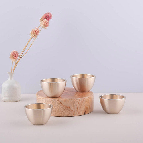 Bangjja Brass Soju Cup - Cheongchun (Set of 4) - view 2