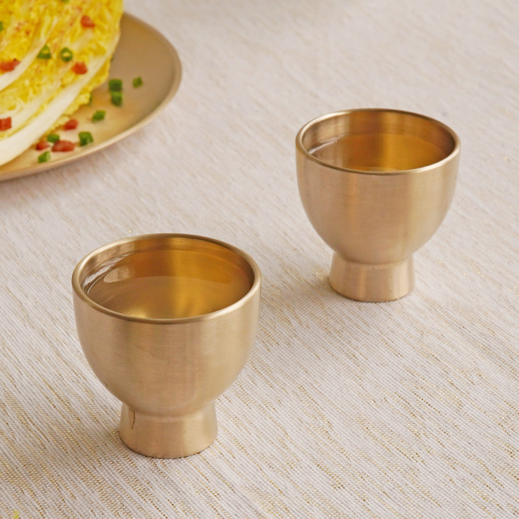 Notdam Bangjja Brass Resonance Soju Cup Set of 2 - view 2