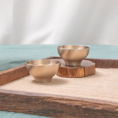 Bangjja Brass Soju Cup - Half-Moon (Set of 2) - view 3