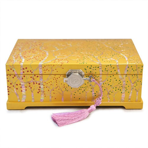 Najeon Mother-of-Pearl Jewelry Box - Gold, 2 - Tier - view 2