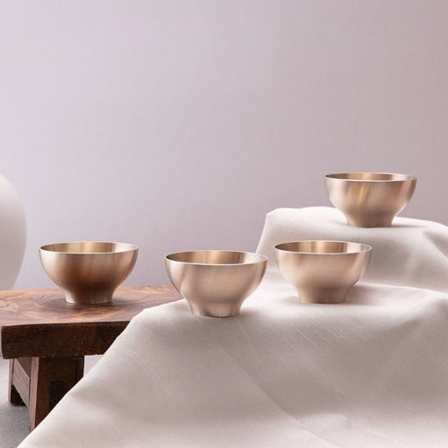 Bangjja Brass Soju Cup - Half-Moon (Set of 4)