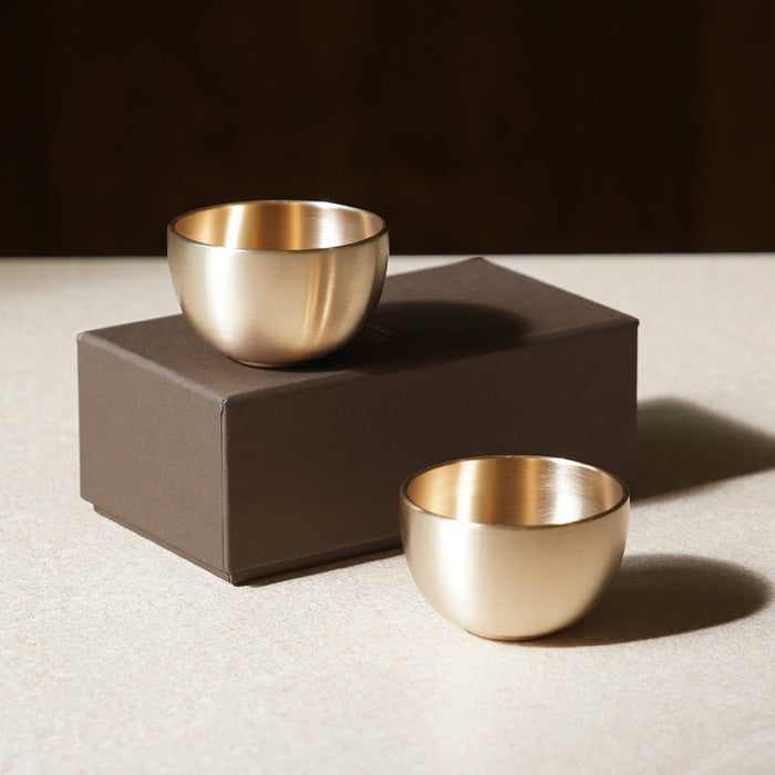 Notdam Bangjja Brass Moon Soju Cup Set of 2