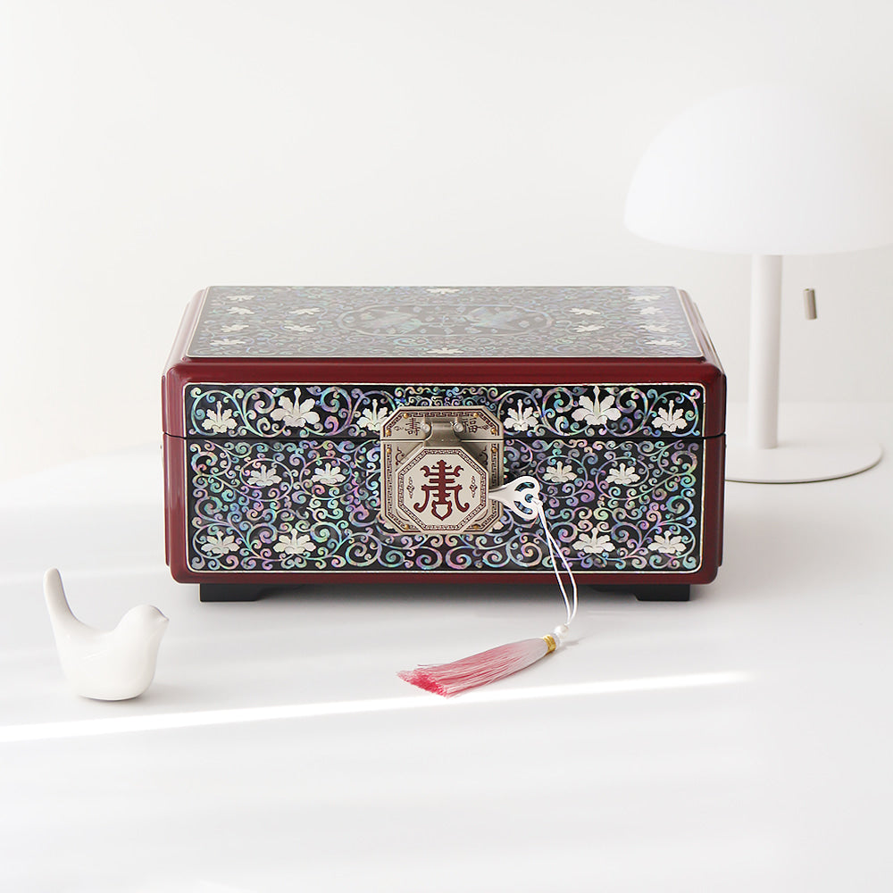 Najeon Mother-of-Pearl Jewelry Box - Crane