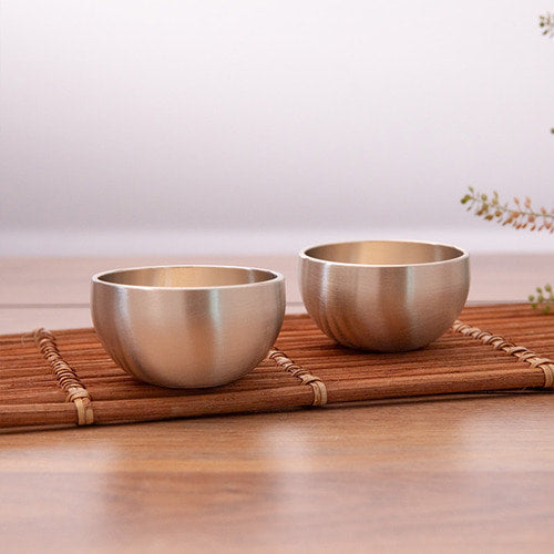 Bangjja Brass Soju Cup - Classic Brass (Set of 2) - view 2