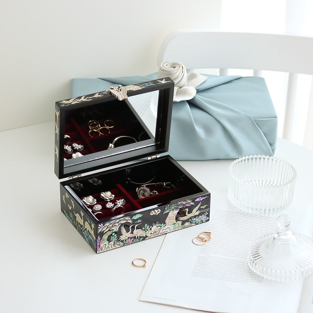 Najeon Mother-of-Pearl Jewelry Box - Crane, 1 - Tier - view 5