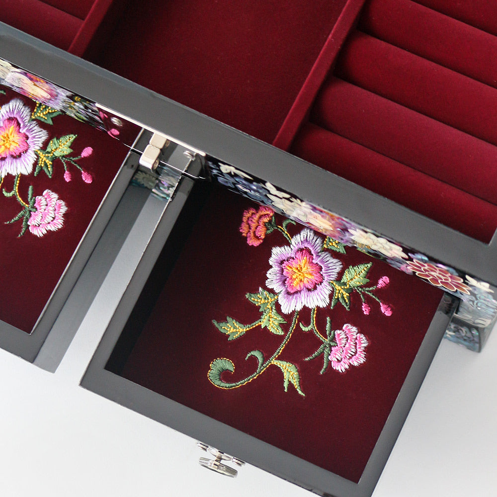 Najeon Mother-of-Pearl Jewelry Box - Crane & Pine (X) - view 5