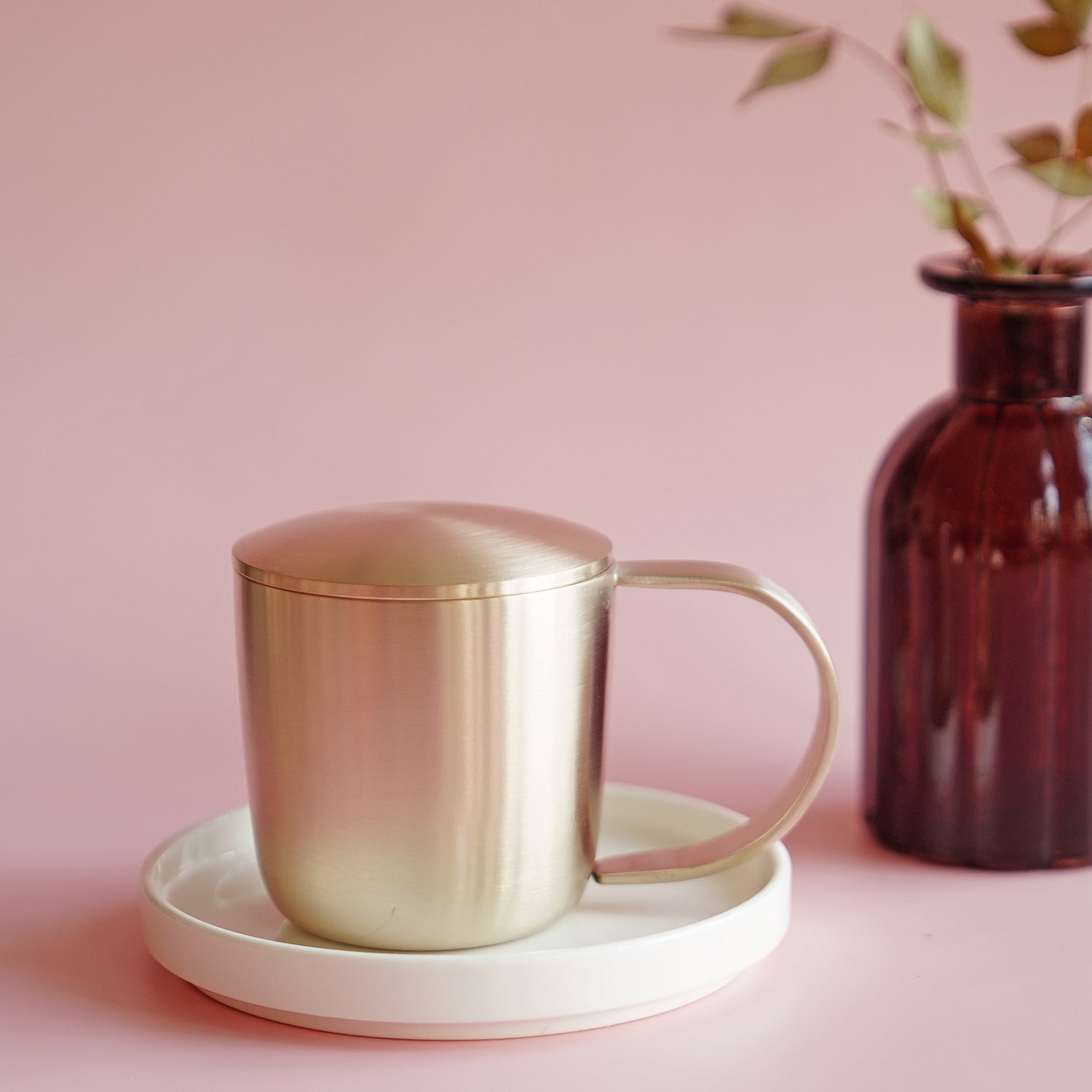 Notdam Bangjja Brass Half-Moon Lidded Mug - view 5
