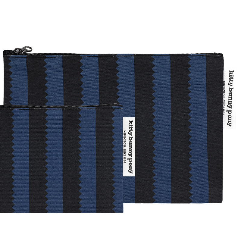 Kitty Bunny Pony Blue Notch Pouch