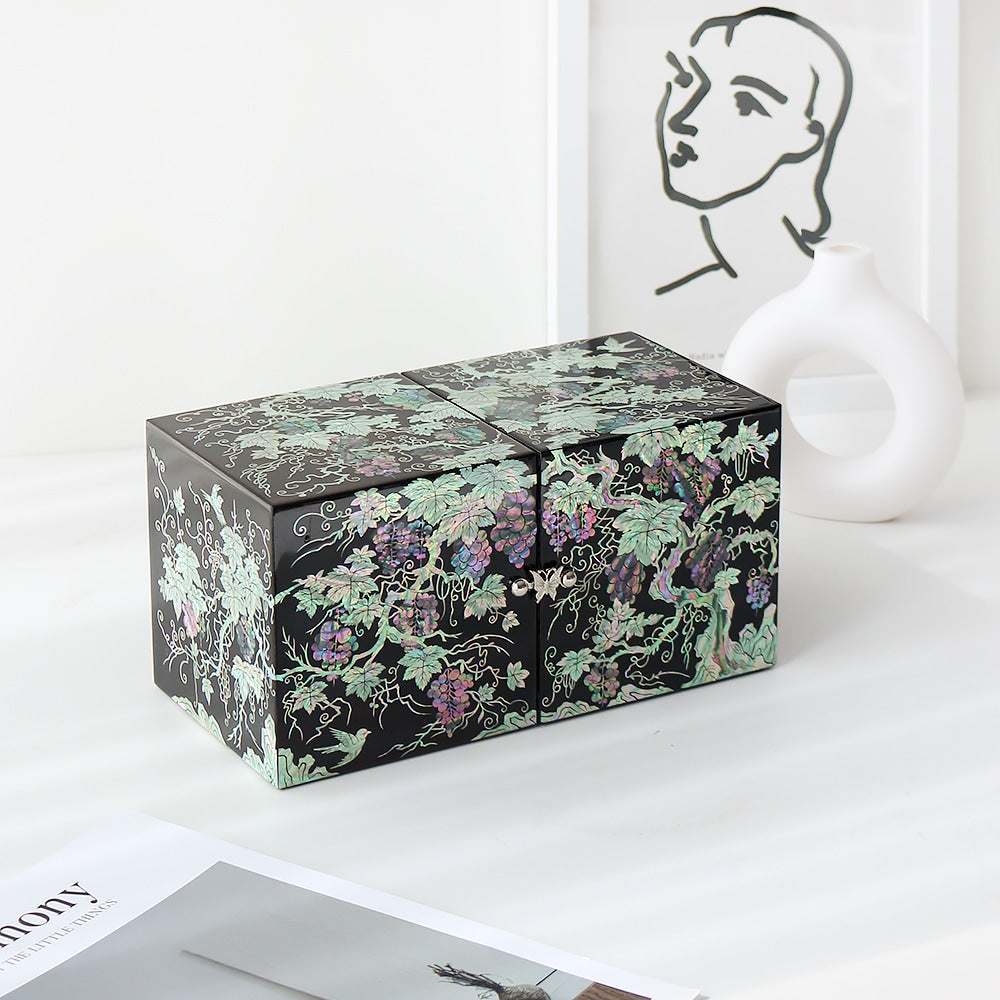Najeon Mother-of-Pearl Jewelry Box - Grapevine, Large - view 2
