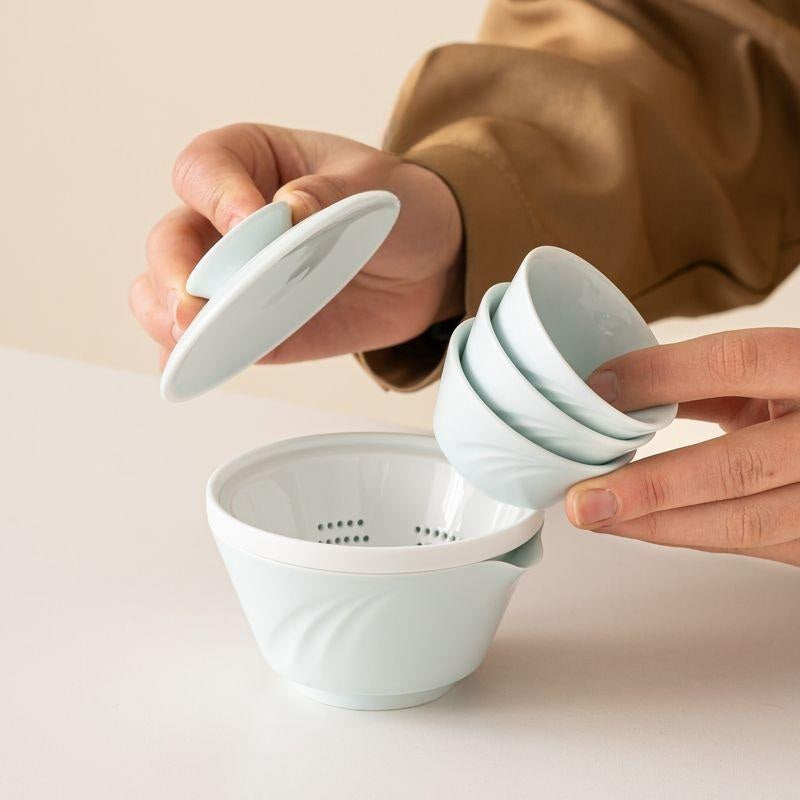 KOHGANE Korean Tea Ceremony Tea Set Ceramic Portable - Tea Ritual Object - view 4