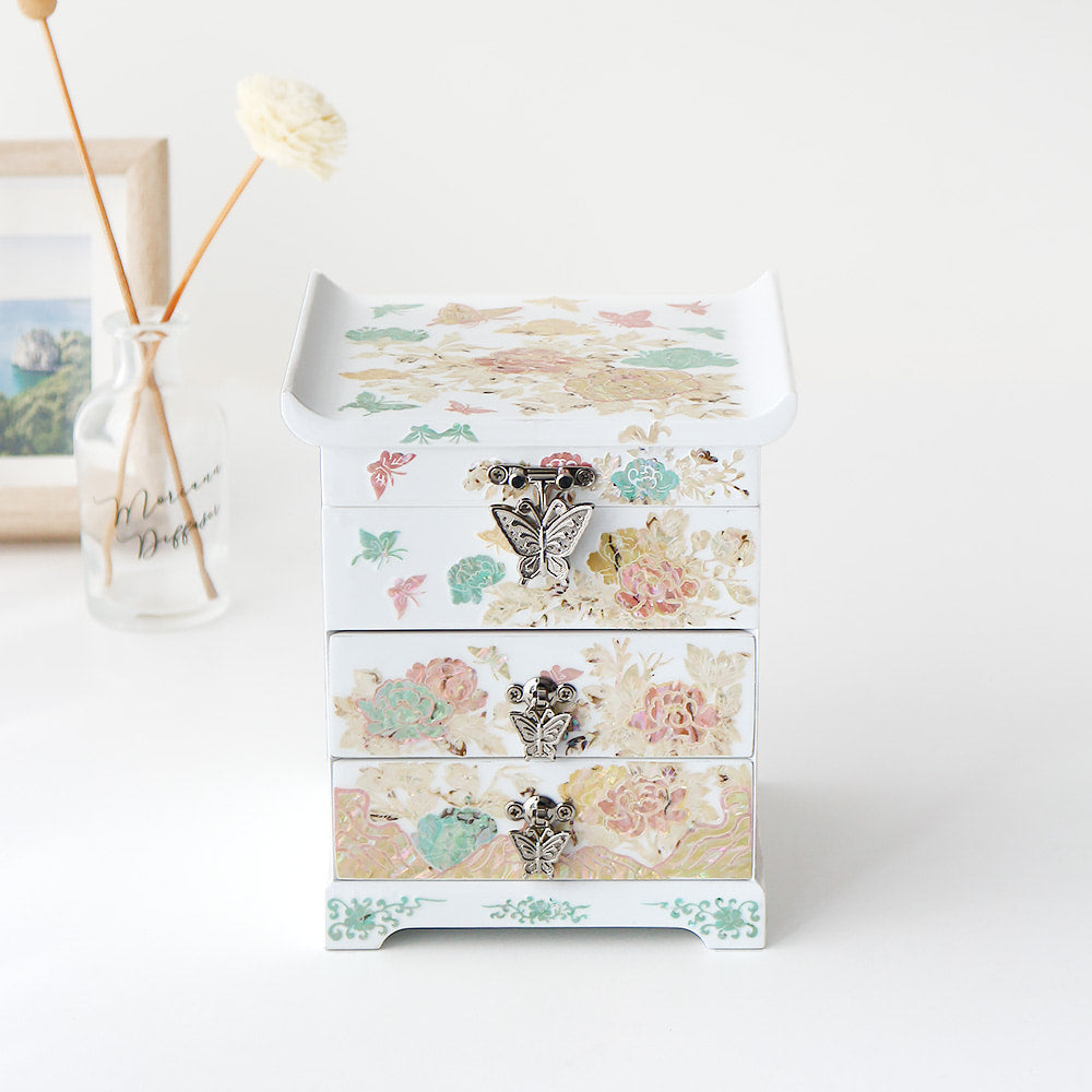 Najeon Mother-of-Pearl Jewelry Box - Peony 11cm