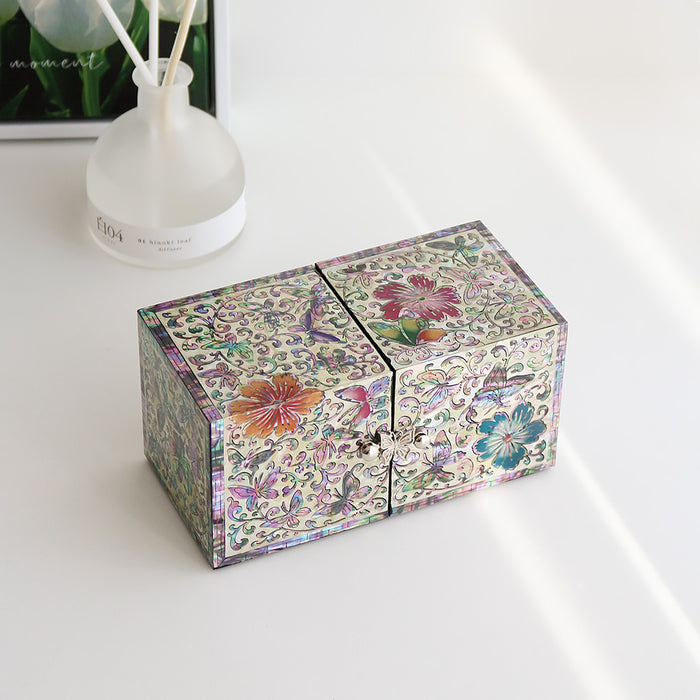 Najeon Mother-of-Pearl Twin-Lid Box — Butterfly