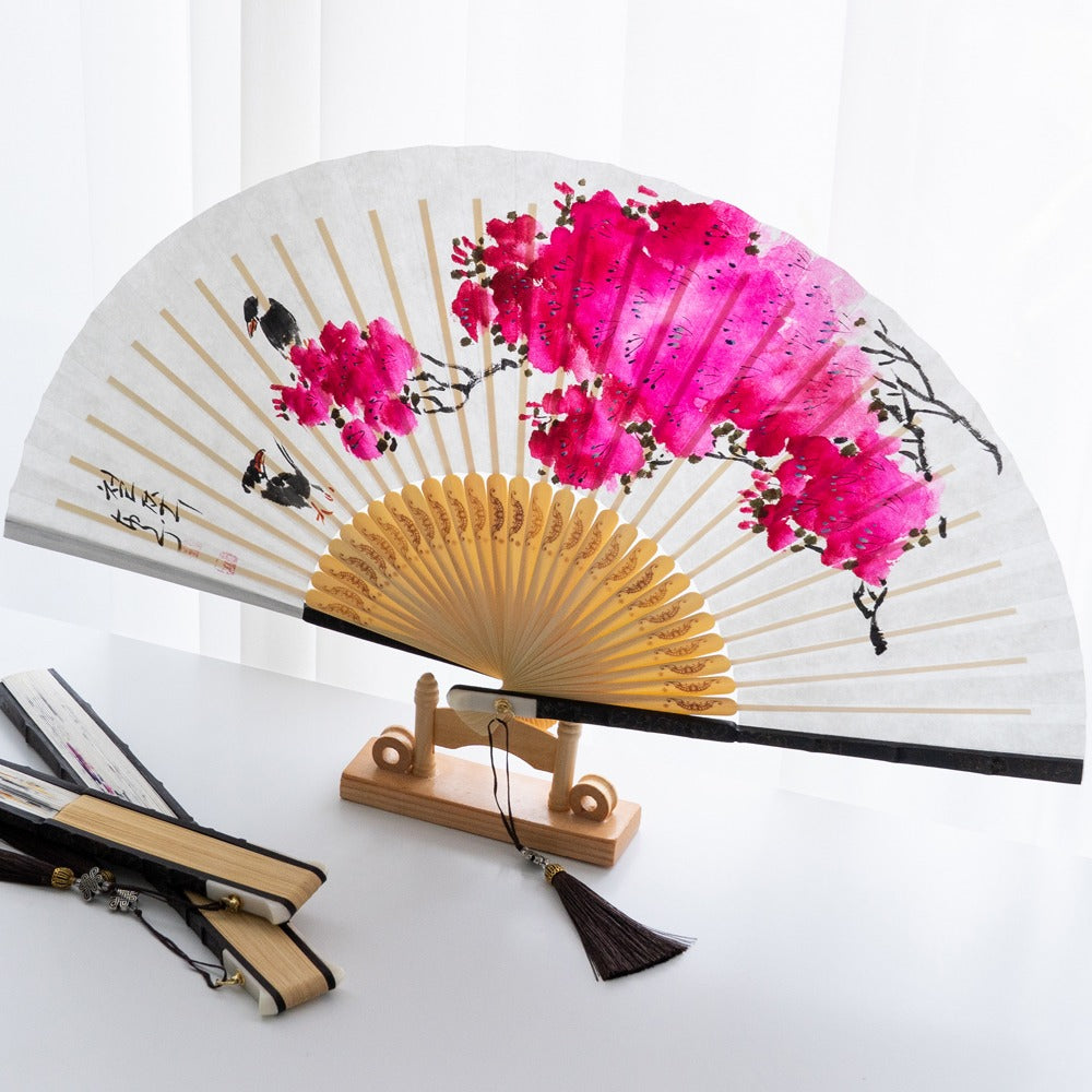 Korean Folding Fan - Black (III)