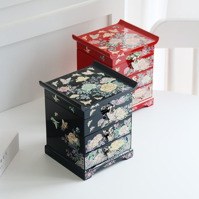 Najeon Mother-of-Pearl Jewelry Box - Crane 25cm