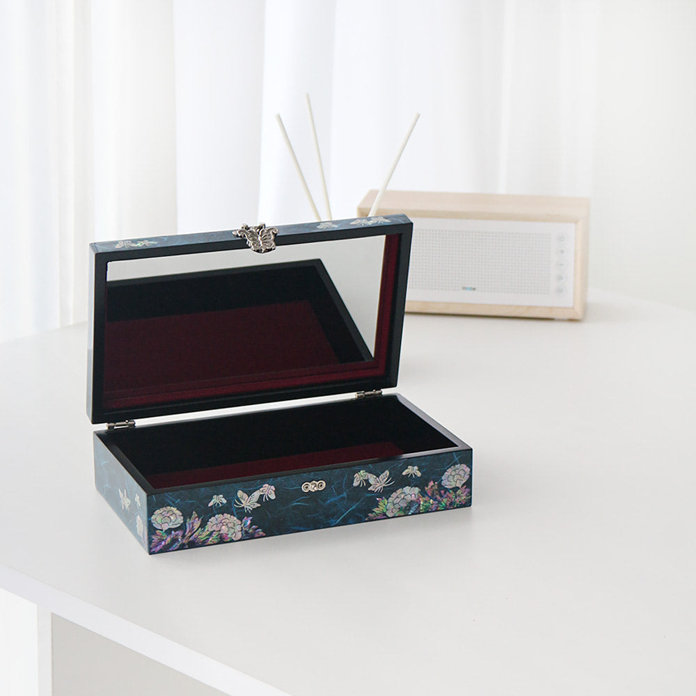 Najeon Mother-of-Pearl Jewelry Box - Peony, 1 - Tier, Large - view 7