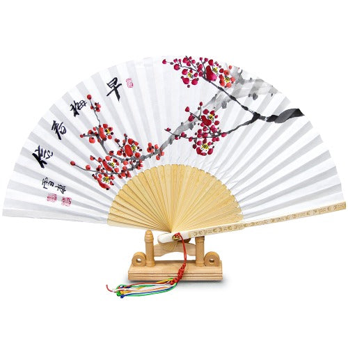 Korean Folding Fan - Plum Blossom (III)