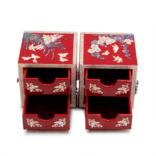 Najeon Mother-of-Pearl Jewelry Box - Red, Medium (by Oh Myung - ho) - view 8