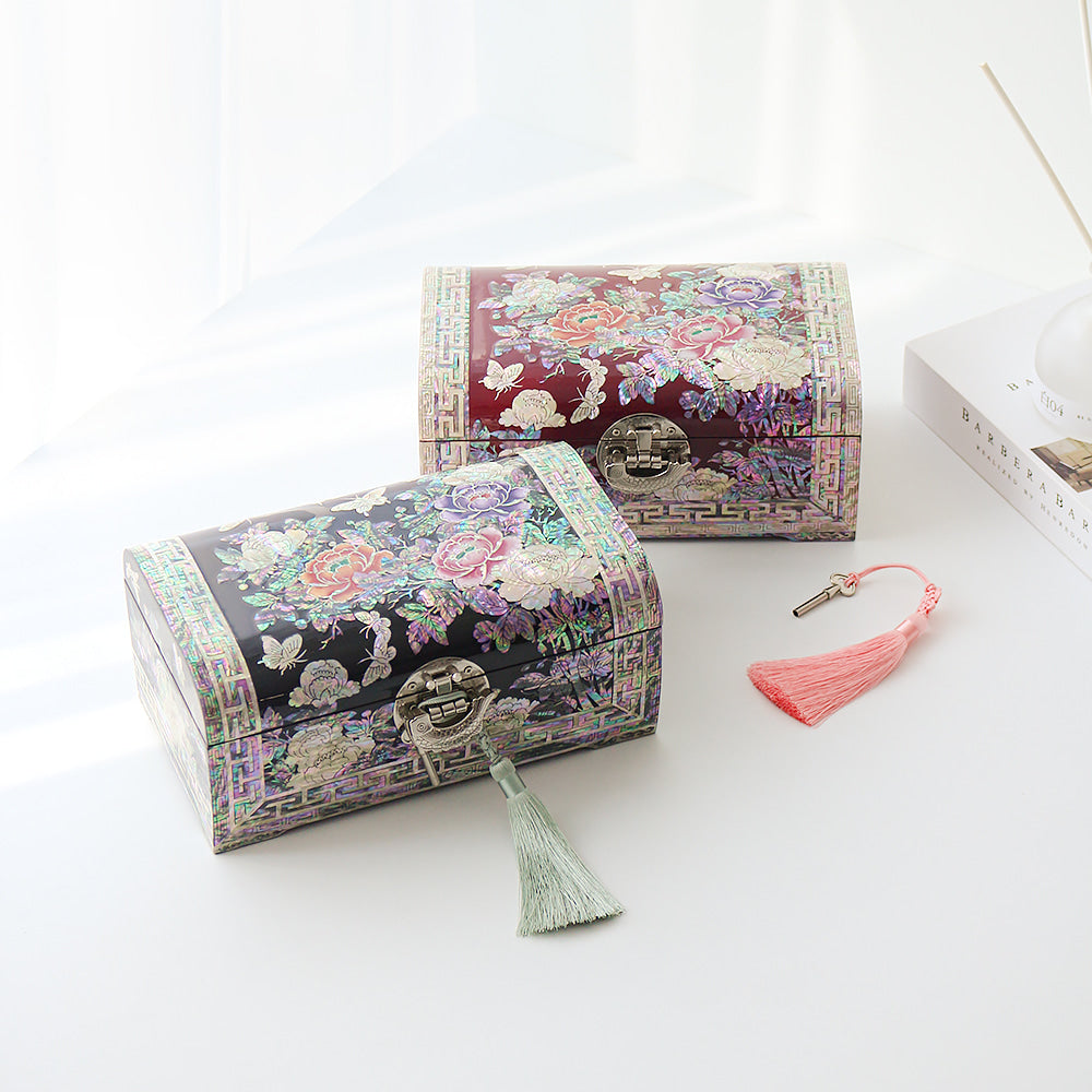 Najeon Mother-of-Pearl Jewelry Box - Peony (V) - view 6
