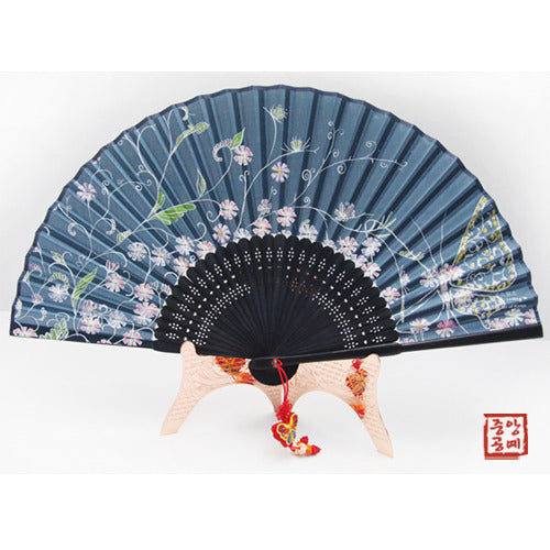 Korean Silk Folding Fan - Butterfly