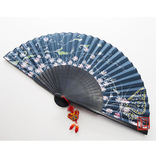Korean Silk Folding Fan - Butterfly - view 5