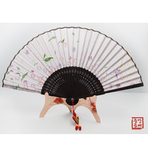 Korean Silk Folding Fan - Butterfly (II)