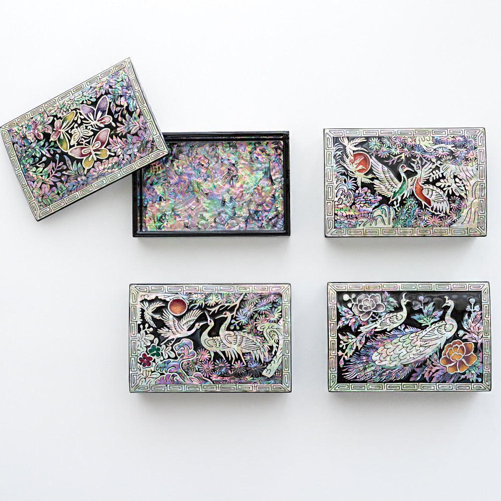 Najeon Mother-of-Pearl Keepsake Box - Crane & Pine (II) - view 6