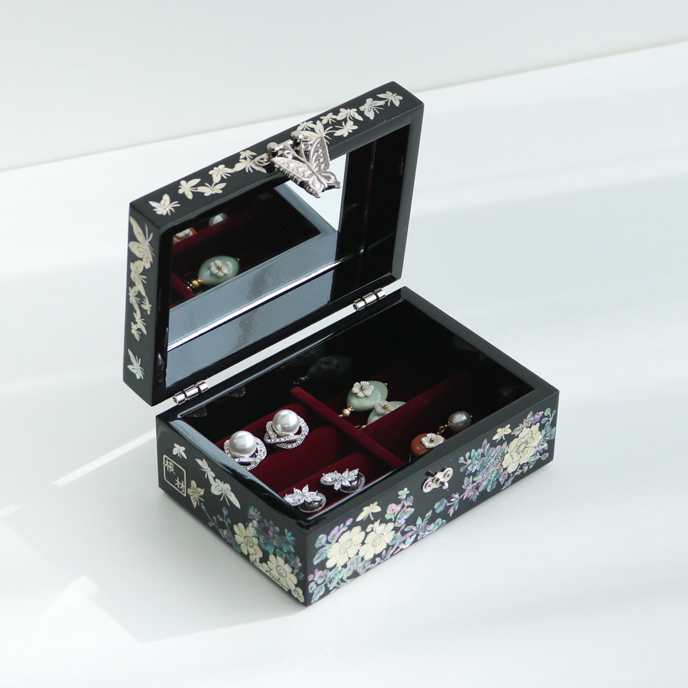 Najeon Mother-of-Pearl Jewelry Box - Crane & Pine 14cm - view 3