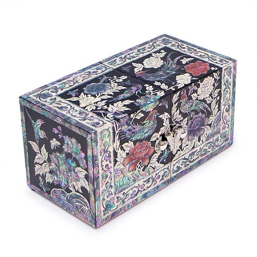 Najeon Mother-of-Pearl Twin - Lid Box - Golden Pheasant