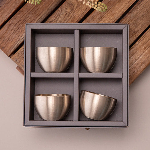 Bangjja Brass Soju Cup - Moonlight (Set of 4) - view 3