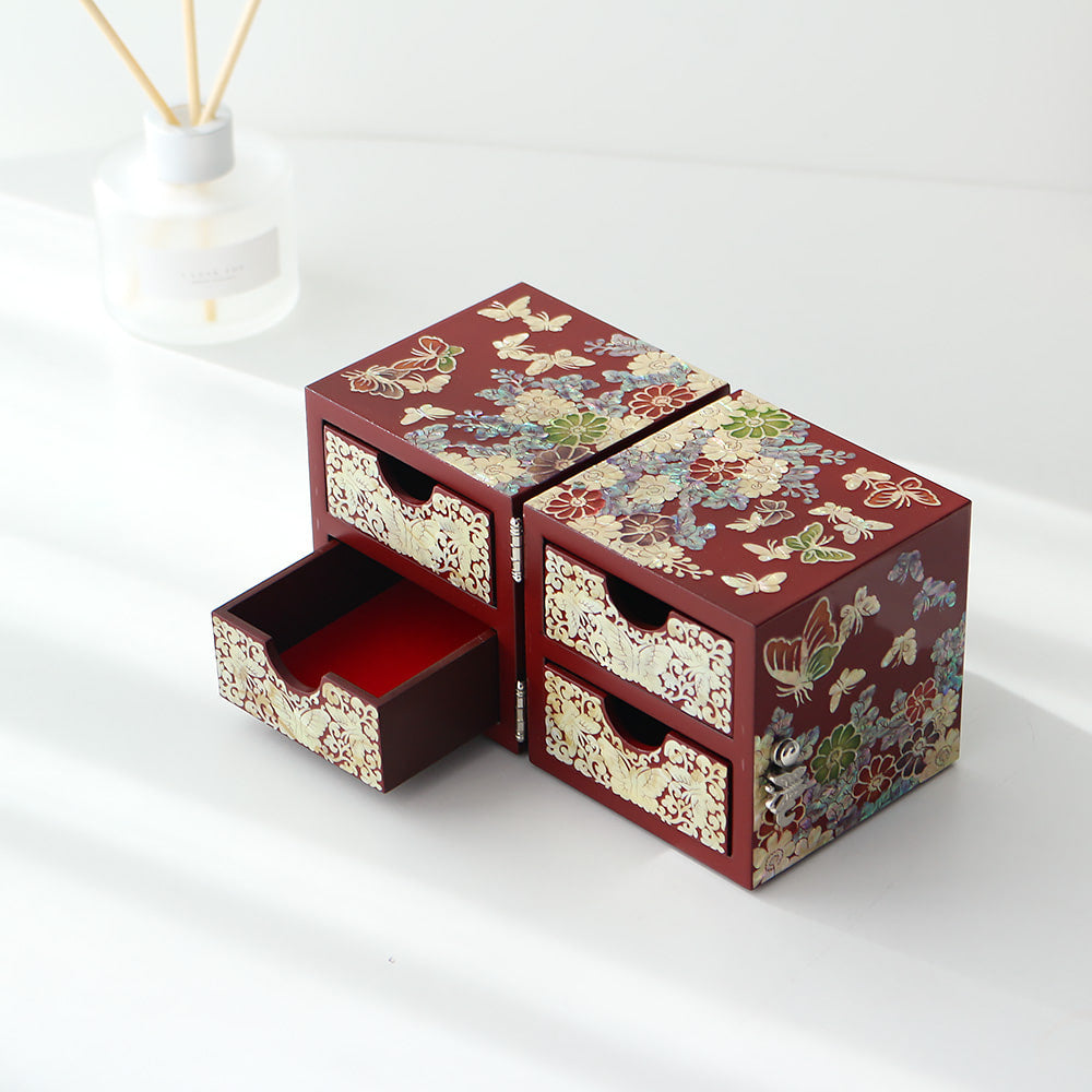 Najeon Mother-of-Pearl Jewelry Box - Black, 5 - Tier (II) - view 5