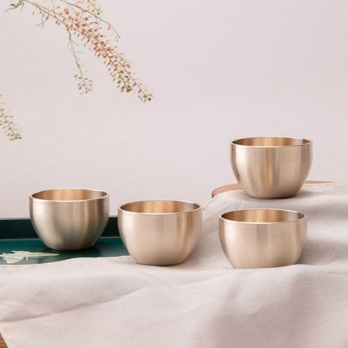 Bangjja Brass Soju Cup - Moonlight (Set of 4)
