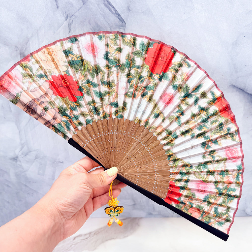 Korean Silk Folding Fan - Bamboo (II) - view 7