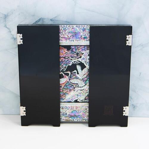 Najeon Mother-of-Pearl Folding Screen - Crane & Pine, 3 - Panel (III) - view 7
