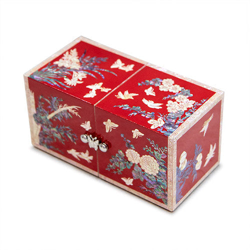Najeon Mother-of-Pearl Jewelry Box - Red, Medium (by Oh Myung - ho) - view 5