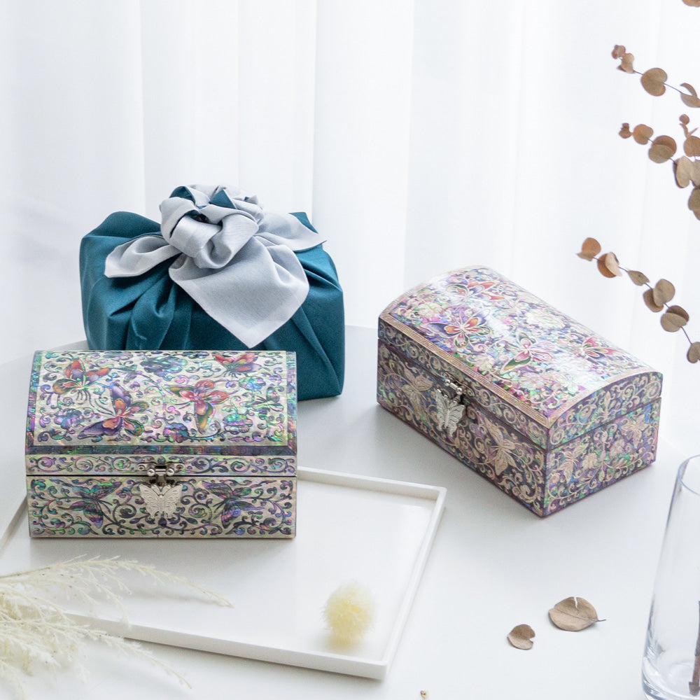 Najeon Mother-of-Pearl Jewelry Box - Crane & Pine (VIII) - view 4