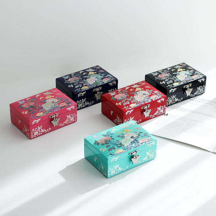 Najeon Mother-of-Pearl Jewelry Box — Peony 5cm