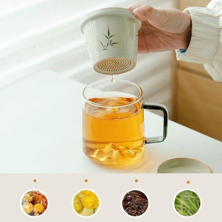 KOHGANE Korean Teapot Strainer Glass Ceramic - Tea Ritual Object - view 3