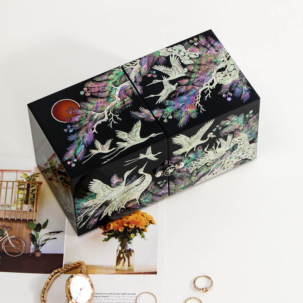 Najeon Mother-of-Pearl Twin - Lid Box - Crane & Pine (XL) - view 3