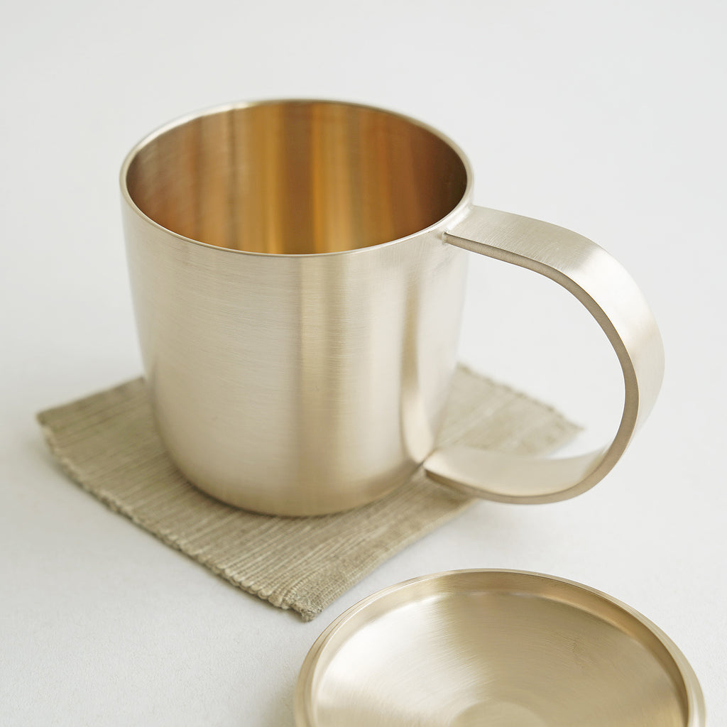 Notdam Bangjja Brass Half-Moon Lidded Mug - view 4