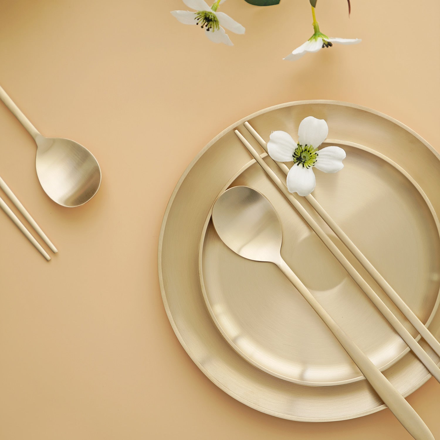 Notdam Bangjja Brass Spoon and Chopstick Set for 5 - view 2