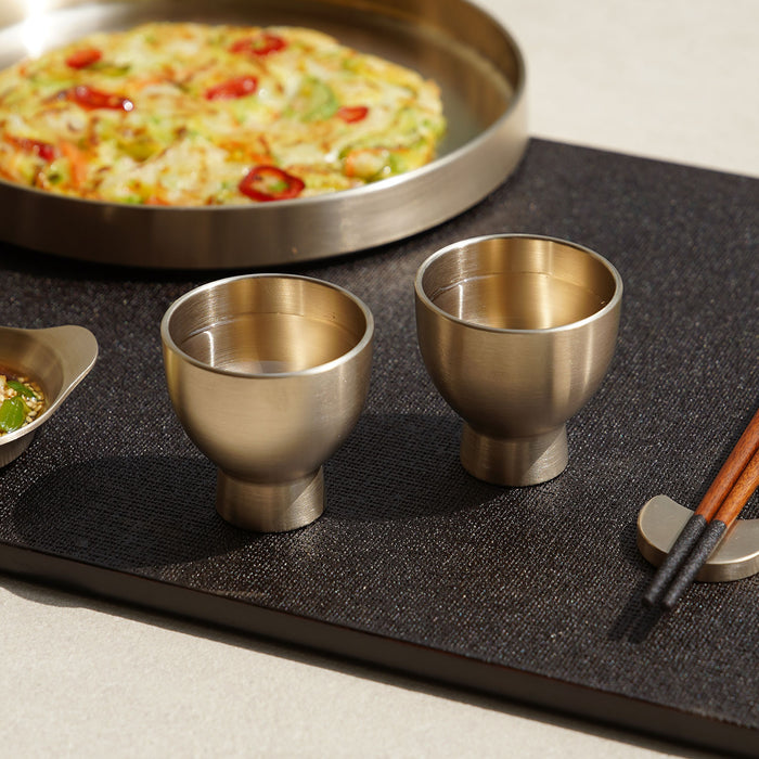 Notdam Bangjja Brass Resonance Soju Cup Set of 2
