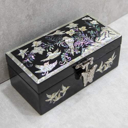 Najeon Mother-of-Pearl Jewelry Box - Crane & Pine, 1 - Tier (by Oh Myung - ho) (II) - view 8
