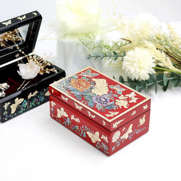 Najeon Mother-of-Pearl Jewelry Box — Peony 15cm