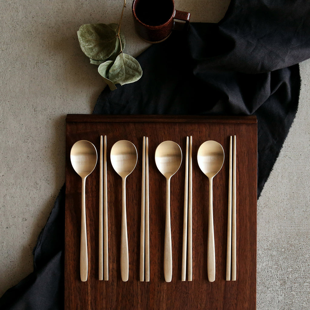 Notdam Bangjja Brass Spoon and Chopstick Set for 1 - view 5